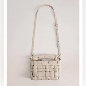 Mango Braided Design Bag, Cream, NWT